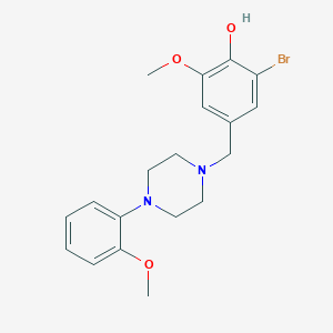 molecular formula C19H23BrN2O3 B3440973 2-bromo-6-methoxy-4-{[4-(2-methoxyphenyl)-1-piperazinyl]methyl}phenol 