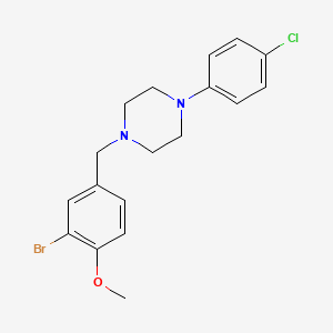 molecular formula C18H20BrClN2O B3440981 1-(3-bromo-4-methoxybenzyl)-4-(4-chlorophenyl)piperazine 