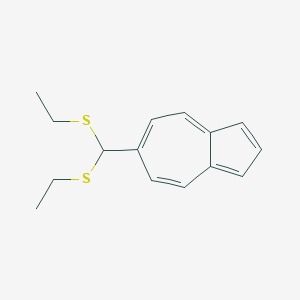 molecular formula C15H18S2 B344099 6-[Bis(ethylsulfanyl)methyl]azulene 