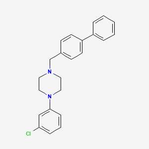 molecular formula C23H23ClN2 B3440990 1-(4-biphenylylmethyl)-4-(3-chlorophenyl)piperazine 