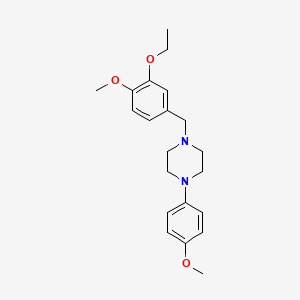 molecular formula C21H28N2O3 B3441003 1-(3-ethoxy-4-methoxybenzyl)-4-(4-methoxyphenyl)piperazine 
