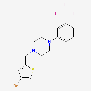 molecular formula C16H16BrF3N2S B3441020 1-[(4-bromo-2-thienyl)methyl]-4-[3-(trifluoromethyl)phenyl]piperazine 