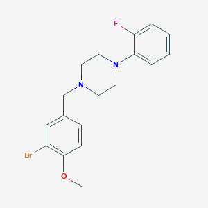 molecular formula C18H20BrFN2O B3441027 1-(3-bromo-4-methoxybenzyl)-4-(2-fluorophenyl)piperazine 