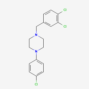 molecular formula C17H17Cl3N2 B3441032 1-(4-chlorophenyl)-4-(3,4-dichlorobenzyl)piperazine 