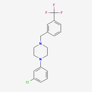 molecular formula C18H18ClF3N2 B3441042 1-(3-chlorophenyl)-4-[3-(trifluoromethyl)benzyl]piperazine 