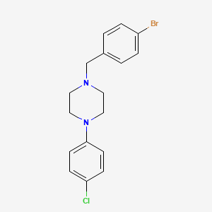molecular formula C17H18BrClN2 B3441047 1-(4-bromobenzyl)-4-(4-chlorophenyl)piperazine 