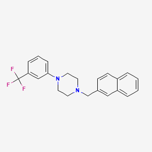 molecular formula C22H21F3N2 B3441055 1-(2-naphthylmethyl)-4-[3-(trifluoromethyl)phenyl]piperazine 