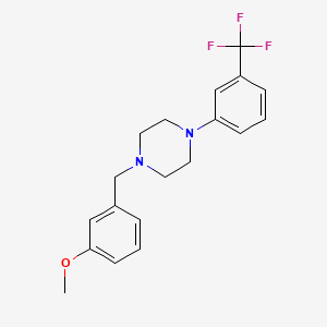 molecular formula C19H21F3N2O B3441062 1-(3-methoxybenzyl)-4-[3-(trifluoromethyl)phenyl]piperazine 