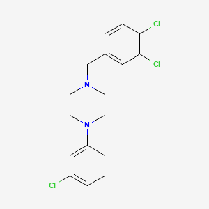 molecular formula C17H17Cl3N2 B3441078 1-(3-chlorophenyl)-4-(3,4-dichlorobenzyl)piperazine 