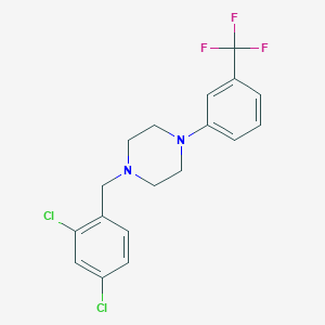 molecular formula C18H17Cl2F3N2 B3441092 1-(2,4-dichlorobenzyl)-4-[3-(trifluoromethyl)phenyl]piperazine 