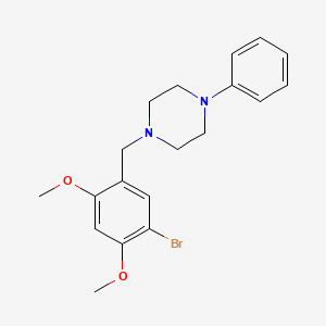molecular formula C19H23BrN2O2 B3441106 1-(5-bromo-2,4-dimethoxybenzyl)-4-phenylpiperazine 
