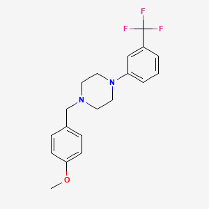molecular formula C19H21F3N2O B3441136 1-(4-methoxybenzyl)-4-[3-(trifluoromethyl)phenyl]piperazine 