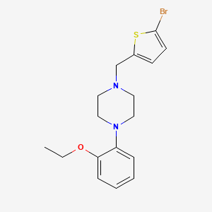 molecular formula C17H21BrN2OS B3441140 1-[(5-bromo-2-thienyl)methyl]-4-(2-ethoxyphenyl)piperazine 