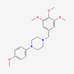 molecular formula C21H28N2O4 B3441147 1-(4-methoxyphenyl)-4-(3,4,5-trimethoxybenzyl)piperazine 
