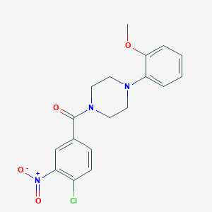 molecular formula C18H18ClN3O4 B3441155 1-(4-chloro-3-nitrobenzoyl)-4-(2-methoxyphenyl)piperazine 