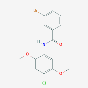 molecular formula C15H13BrClNO3 B3441175 3-bromo-N-(4-chloro-2,5-dimethoxyphenyl)benzamide 
