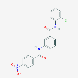 molecular formula C20H14ClN3O4 B3441183 N-(2-chlorophenyl)-3-[(4-nitrobenzoyl)amino]benzamide 