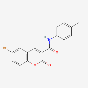 molecular formula C17H12BrNO3 B3441202 6-bromo-N-(4-methylphenyl)-2-oxo-2H-chromene-3-carboxamide 