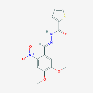 molecular formula C14H13N3O5S B344121 N'-(4,5-dimethoxy-2-nitrobenzylidene)-2-thiophenecarbohydrazide 