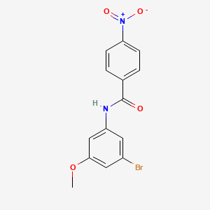 molecular formula C14H11BrN2O4 B3441214 N-(3-bromo-5-methoxyphenyl)-4-nitrobenzamide 