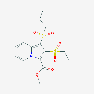 molecular formula C16H21NO6S2 B3441225 methyl 1,2-bis(propylsulfonyl)-3-indolizinecarboxylate 