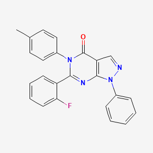 molecular formula C24H17FN4O B3441244 6-(2-fluorophenyl)-5-(4-methylphenyl)-1-phenyl-1,5-dihydro-4H-pyrazolo[3,4-d]pyrimidin-4-one 