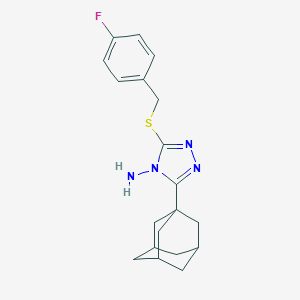 molecular formula C19H23FN4S B344126 3-(1-Adamantyl)-5-[(4-fluorophenyl)methylsulfanyl]-1,2,4-triazol-4-amine 