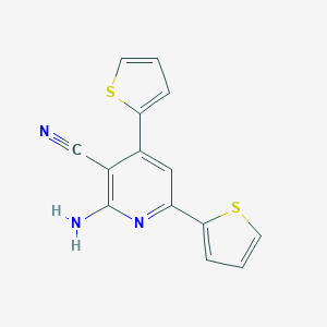 molecular formula C14H9N3S2 B344131 2-Amino-4,6-di(2-thienyl)nicotinonitrile 