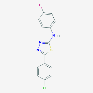 molecular formula C14H9ClFN3S B344137 5-(4-chlorophenyl)-N-(4-fluorophenyl)-1,3,4-thiadiazol-2-amine CAS No. 791788-59-5