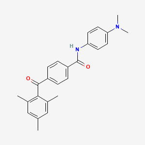 molecular formula C25H26N2O2 B3441388 N-[4-(dimethylamino)phenyl]-4-(mesitylcarbonyl)benzamide 