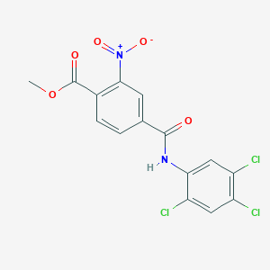 molecular formula C15H9Cl3N2O5 B3441398 methyl 2-nitro-4-{[(2,4,5-trichlorophenyl)amino]carbonyl}benzoate 