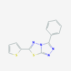 molecular formula C13H8N4S2 B344140 3-Phenyl-6-thiophen-2-yl-[1,2,4]triazolo[3,4-b][1,3,4]thiadiazole 