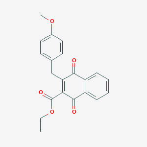 molecular formula C21H18O5 B3441402 ethyl 3-(4-methoxybenzyl)-1,4-dioxo-1,4-dihydro-2-naphthalenecarboxylate 