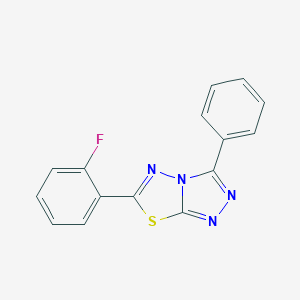 molecular formula C15H9FN4S B344141 6-(2-Fluorophenyl)-3-phenyl[1,2,4]triazolo[3,4-b][1,3,4]thiadiazole 