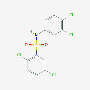 molecular formula C12H7Cl4NO2S B3441410 2,5-dichloro-N-(3,4-dichlorophenyl)benzenesulfonamide 
