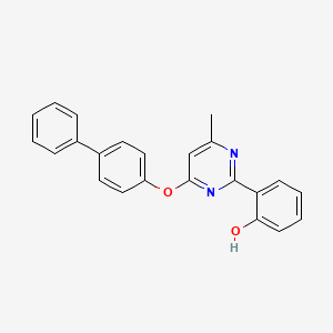 molecular formula C23H18N2O2 B3441433 2-[4-(4-biphenylyloxy)-6-methyl-2-pyrimidinyl]phenol 
