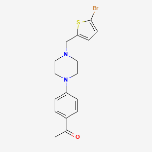 molecular formula C17H19BrN2OS B3441450 1-(4-{4-[(5-bromo-2-thienyl)methyl]-1-piperazinyl}phenyl)ethanone 
