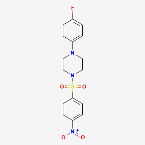 molecular formula C16H16FN3O4S B3441461 1-(4-fluorophenyl)-4-[(4-nitrophenyl)sulfonyl]piperazine CAS No. 71422-88-3