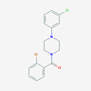 molecular formula C17H16BrClN2O B3441470 1-(2-bromobenzoyl)-4-(3-chlorophenyl)piperazine 