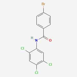 molecular formula C13H7BrCl3NO B3441471 4-bromo-N-(2,4,5-trichlorophenyl)benzamide 