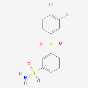 molecular formula C12H9Cl2NO4S2 B3441478 3-[(3,4-dichlorophenyl)sulfonyl]benzenesulfonamide 