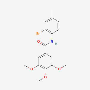 molecular formula C17H18BrNO4 B3441488 N-(2-bromo-4-methylphenyl)-3,4,5-trimethoxybenzamide 
