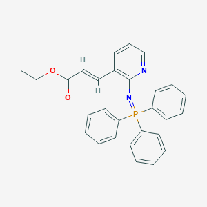 molecular formula C28H25N2O2P B344151 Ethyl 3-{2-[(triphenylphosphoranylidene)amino]pyridin-3-yl}acrylate 