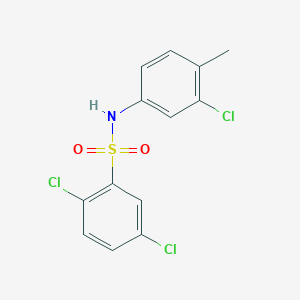 molecular formula C13H10Cl3NO2S B3441511 2,5-dichloro-N-(3-chloro-4-methylphenyl)benzenesulfonamide 