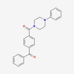 molecular formula C24H22N2O2 B3441518 phenyl{4-[(4-phenyl-1-piperazinyl)carbonyl]phenyl}methanone 