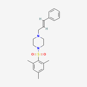 molecular formula C22H28N2O2S B3441536 1-(mesitylsulfonyl)-4-(3-phenyl-2-propen-1-yl)piperazine 