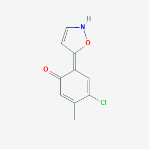 molecular formula C10H8ClNO2 B344154 (6E)-4-chloro-3-methyl-6-(2H-1,2-oxazol-5-ylidene)cyclohexa-2,4-dien-1-one 