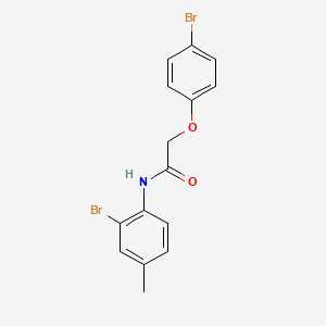 molecular formula C15H13Br2NO2 B3441555 N-(2-bromo-4-methylphenyl)-2-(4-bromophenoxy)acetamide 
