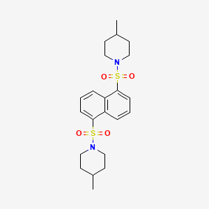 molecular formula C22H30N2O4S2 B3441570 1,1'-(1,5-naphthalenediyldisulfonyl)bis(4-methylpiperidine) 