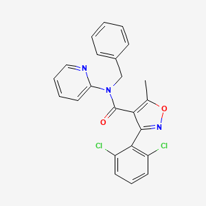 molecular formula C23H17Cl2N3O2 B3441588 N-benzyl-3-(2,6-dichlorophenyl)-5-methyl-N-2-pyridinyl-4-isoxazolecarboxamide 